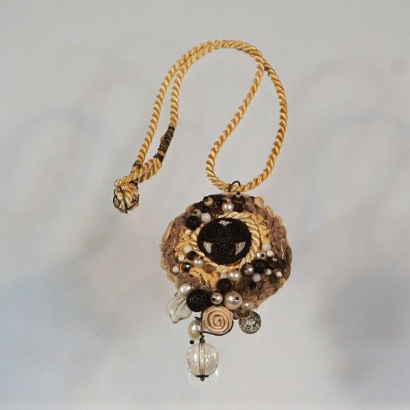 European Artisan Beaded Choker Necklace Earrings Set Boho Festival Hippie - Picture 6 of 10